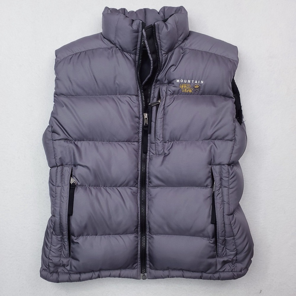Mountain‎ Hardwear Vest Womens 8 Gray Goose Down Puffer Jacket Quilted Outdoor